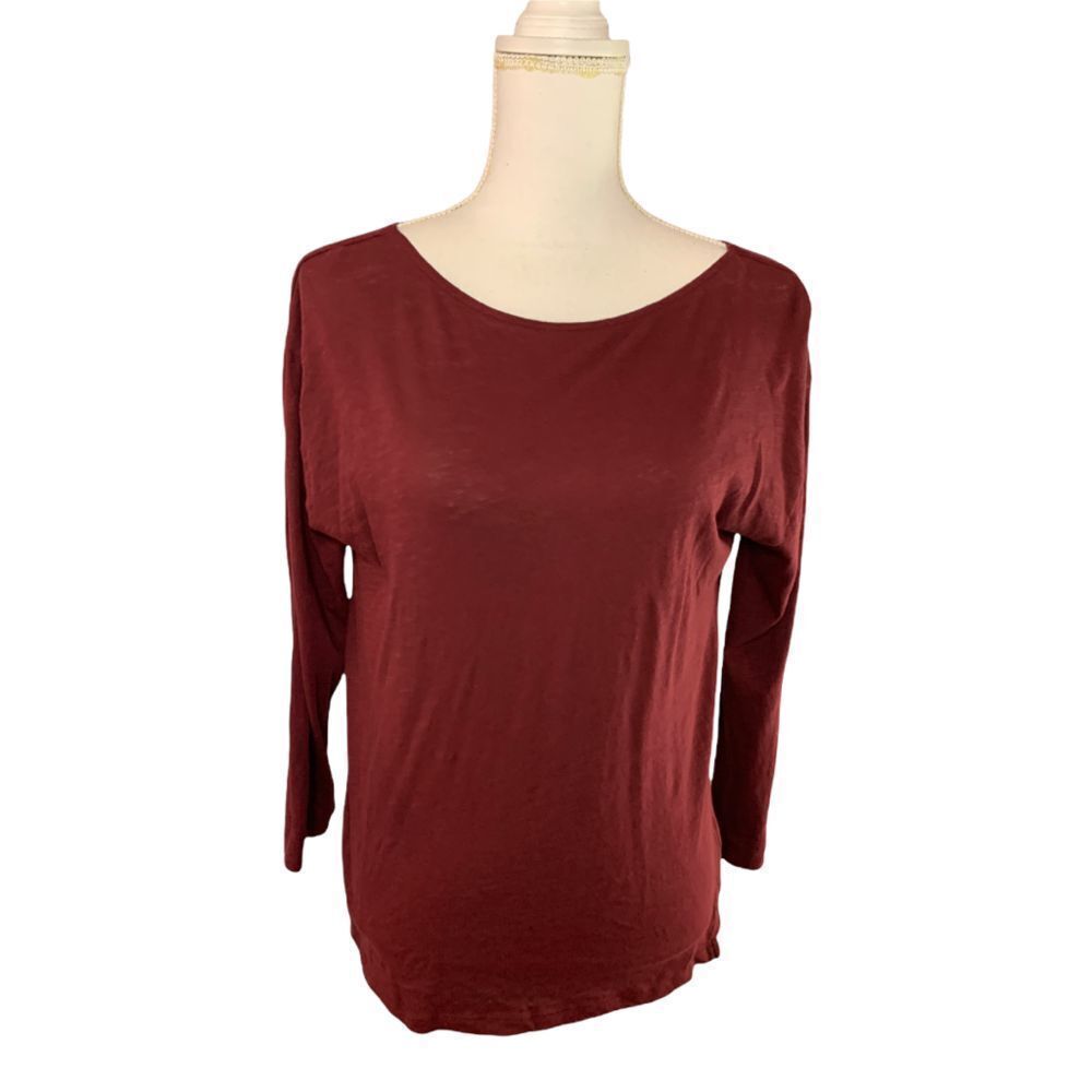 JCrew Open Back Tie 3/4 Sleeve Knit Top Size Large